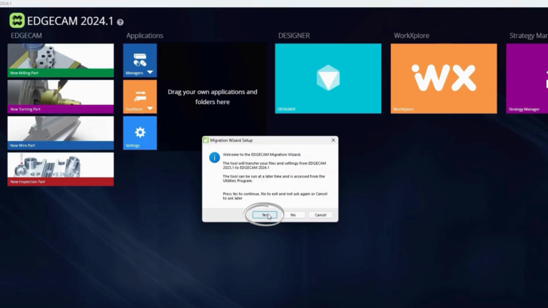 Step 2_ The Migration Wizard setup will appear. Click 'Yes' to proceed